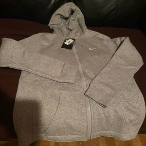 Nike Gray Zip-Up Hoodie